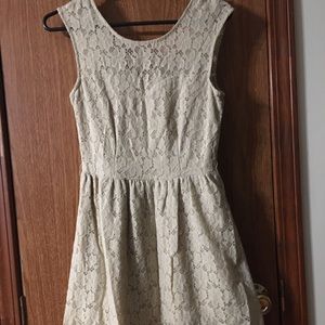Cream Lace Dress